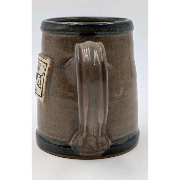 Deneen Pottery Mug Basset Hound Dog Brown Glaze Stoneware Coffee Cup 12oz - Picture 3 of 7